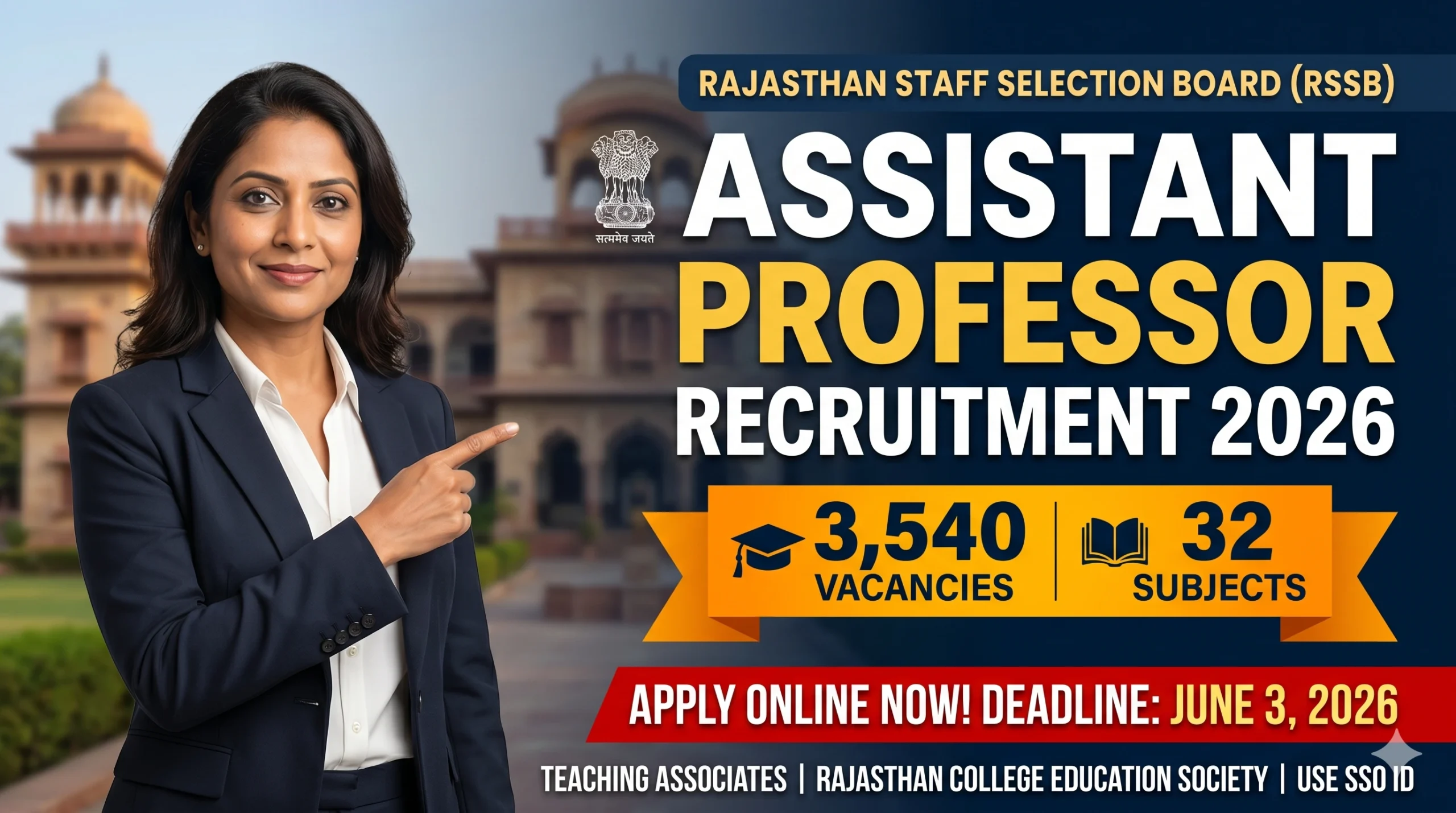 RSSB Assistant Professor Recruitment 2026
