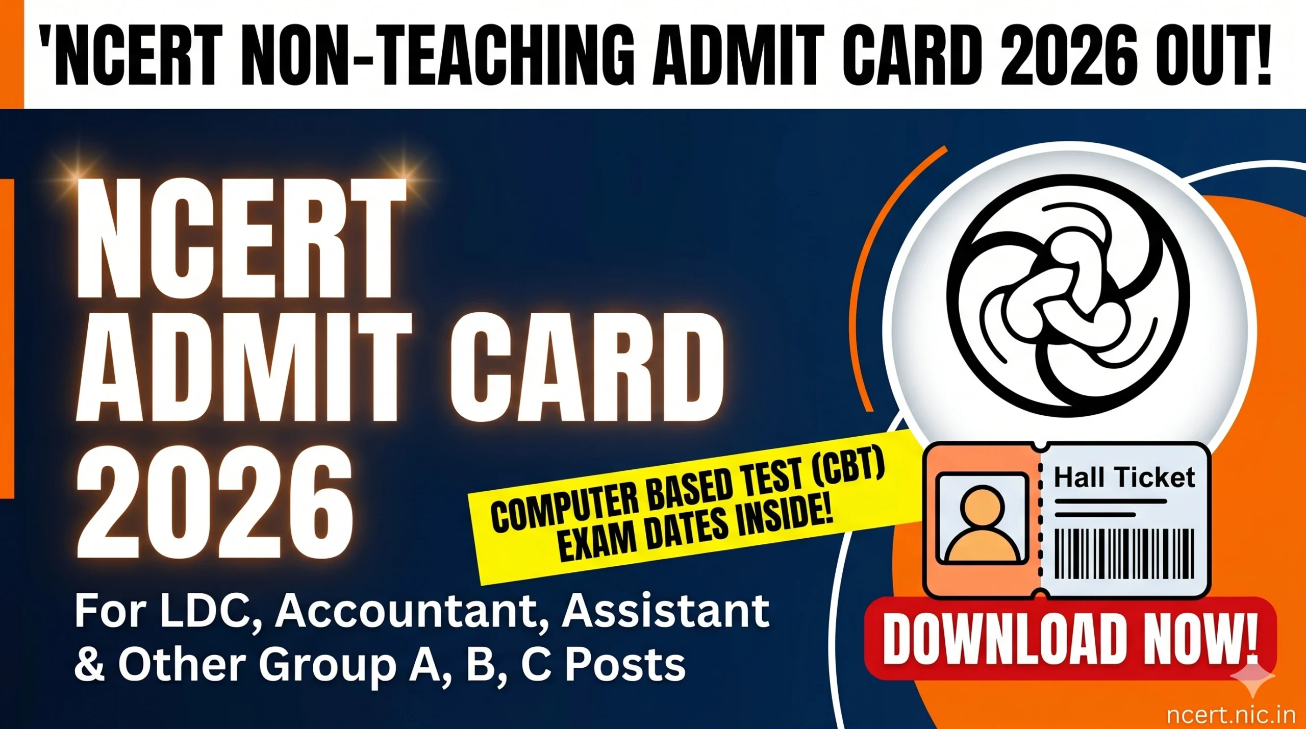 NCERT Admit Card 2026